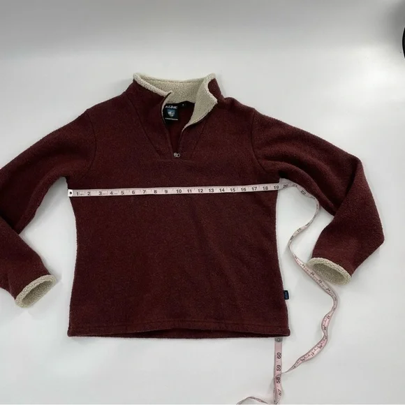 Kuhl Alfpaca pullover 1/4 jacket/sweatshirt Heathered Marled Rust Color Small - Picture 3 of 8